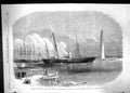 Antique Old Print 1869 Opening Suez Canal Empress French Ship Aigle Port Said