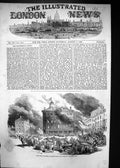 Antique Print 1852 Great Fire Montreal Canada Dalhousie Square Hay'S House 19th