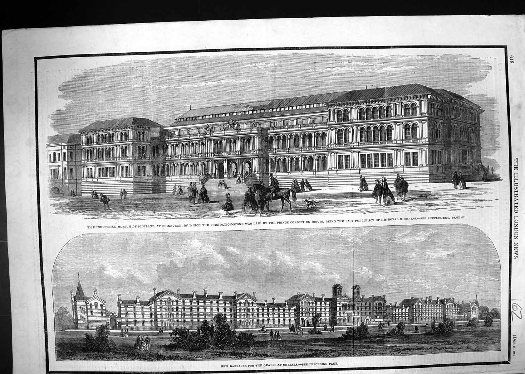Old 1861 Industrial Museum Scotland Edinburgh Barracks Guards Chelsea Victorian
