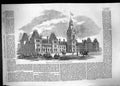 Antique Print 1859 Proposed Parliament Buildings Ottawa Canada Architecture