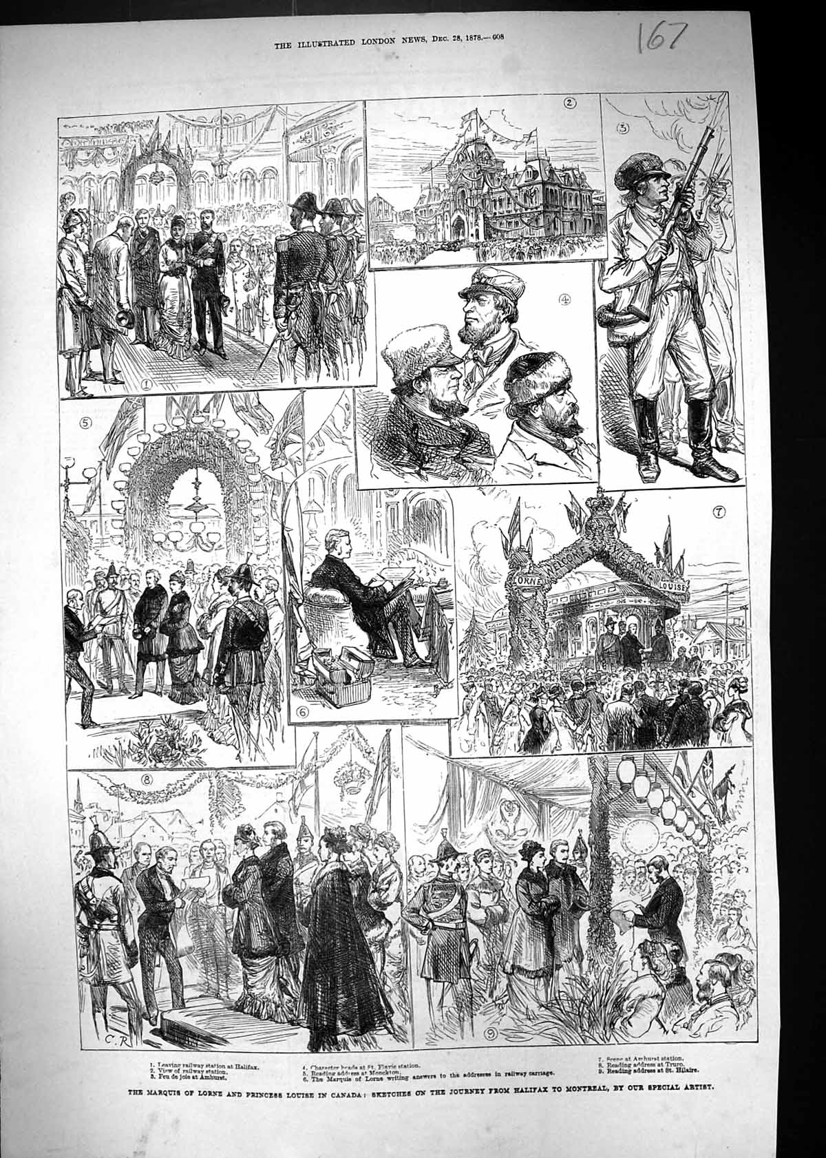 Old 1878 Marquis Lorne Princess Louise Canada Railway Station Halifax Victorian