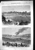 Old Print 1864 War Denmark Village Eckernsunde Bridge Boats Prussian Sie 19th