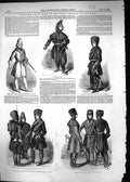 Old 1849 Winter Costumes British Troops Canada Highland Piper Royal A Victorian