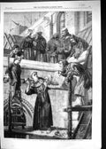 Original Old Antique Print 1861 Franciscan Sculptor Monks Royal Academy Marks