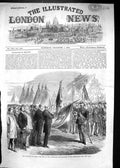 Antique Old Print 1866 Festivities Venice King Italy Standard Municipality 19th
