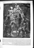 Antique Old Print 1860 Outrage Sir John Coventry Battle Swords Royal Academy