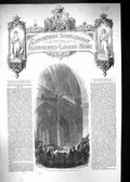 Old Antique Print 1852 Christmas Ceremony Exeter Cathedral Architecture 19th