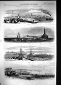 Original Old Antique Print 1856 Paris France Calais Boulogne Havre Dieppe Ships