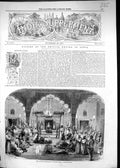 Original Old Antique Print 1857 Nawab Morshedabad Prayer Inda People Victorian