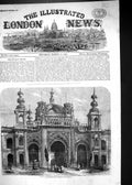 Original Old Antique Print 1859 Gate Kaisserbagh Lucknow India Architecture