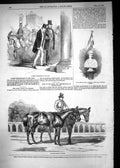 Old 1852 Duke Marlborough Horse Walmer Waterloo Flag Bust Windsor Cas Victorian