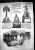 Old 1855 Place Execution Canton Clock-Case Bell Warwick Race Plate Ch Victorian