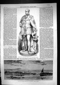 Old 1867 Statue Prince Consort Framlingham College Lighthouse Table C Victorian