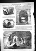 Old 1853 Tombs Sakkara Chamber Sarcophagus Doorway Great Gallery Arch Victorian