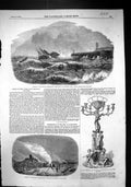 Old 1853 Ship Wreck Duke Sutherland Aberdeen Pier Plate Godlanton Cap Victorian