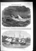 Old 1859 Ship Prince Frederick William Calaisharbour Wacousta Puget S Victorian