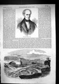 Antique Print 1858 George Combe Ottawa Proposed Capital Canada River Bridge