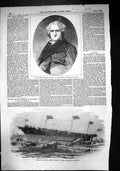 Old 1856 American Minister Dallas Launch H.M. Despatch Gun-Boat Ship Victorian