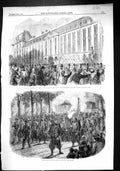 Old Print 1859 French Siers War Italy Prince Eugene Barracks Paris Zouav 19th