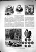 Old 1883 Roman Coins Cobham Park Archaeology Jerusalem Church Anerley Victorian