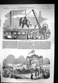 Old 1858 Unshipping Elephants Calcutta India Entertainment European T Victorian