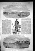 Old Print 1852 Yenbenzeik Prome Burmese Sier Rangoon Irawaddy River Burm 19th