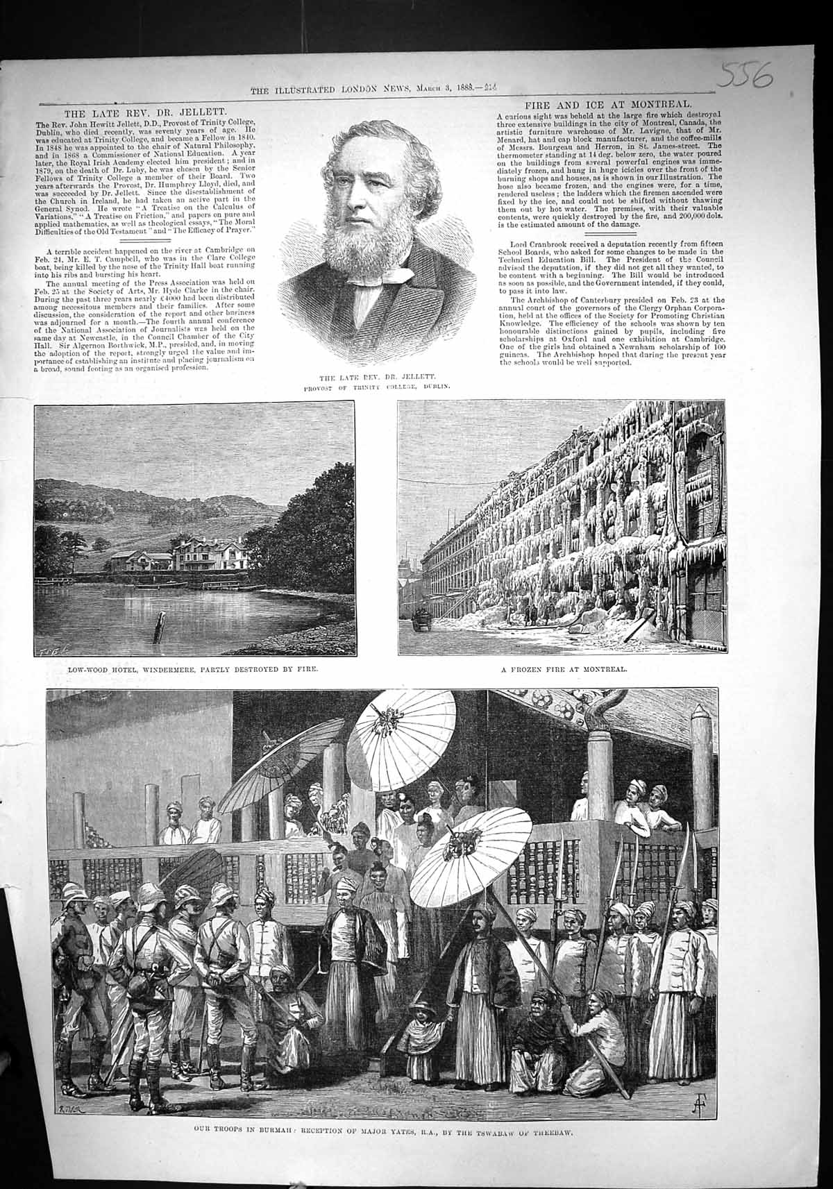 Old 1888 Burmah Major Yates Tswabaw Theebaw Jellett Low-Wood Hotel Wi Victorian