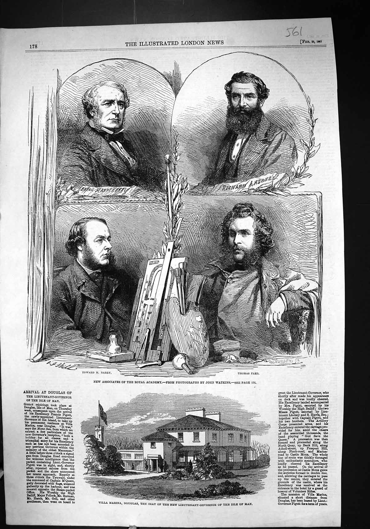 Old 1861 Villa Marina Douglas Isle Man Royal Academy Edward Barry Tho Victorian