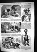 Old 1858 Native India Thug Prisoner Elephants Stable Mill Barrackpore Victorian