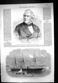Old Print 1864 William Shee Judge Court Queen'S Bench Civil War Cruiser S 19th