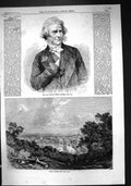 Antique Old Print 1863 Charles Robert Cockerell View Macon Georgia America 19th