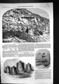 Old 1857 Scene Geological Swanage Dorset Bells Great Clock Westminste Victorian