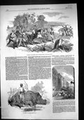 Old 1852 Capture Robber Chief Rundheer Singh Syfabad Oude Dead Rhinoc Victorian