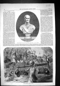 Old 1864 Marble Bust Field Marshal Lord Seaton Ganges Pilgrims Passin Victorian