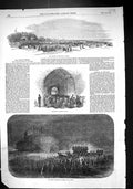 Antique Print 1852 Beach Deal Funeral Duke Wellington Walmer Castle Hearse 19th