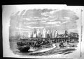 Old 1856 Grand Naval Review Yachts Passengers Ships Southsea Common B Victorian