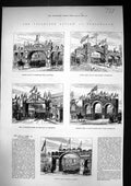 Old 1882 Volunteer Review Portsmouth Masonic Arch Landport Tudor Cosh Victorian