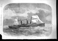 Original Old Antique Print 1857 United States New Mail Steam Ship Adriatic 19th