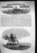 Antique Old Print 1855 Massacre Hango-Head Cossacks Boat Ship Flag Truce War