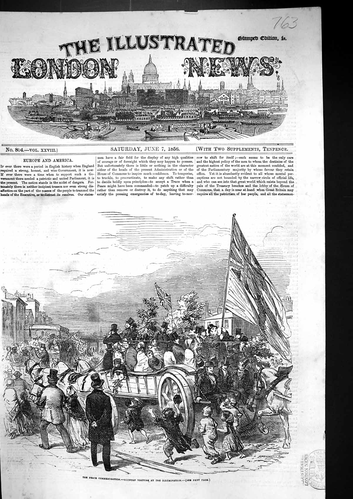 Old 1856 Peace Commemoration Country Visitors Illumination People Hor Victorian