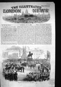Old Print 1856 Proclamation Peace Trafalgar Square War Siers Nelson Monu 19th