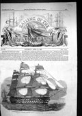 Old 1855 Baltic Fleet War Ships Duke Wellington Flag-Ship Rear-Admira Victorian