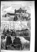 Old 1855 Funeral Lord Raglan Body Ship Coffin Procession Lying-In-Sta Victorian