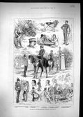 Old Print 1881 Berkshire Regiment Bobby Dog Maiwand Siers Bugler Canteen 19th