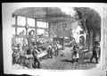 Old 1867 Interior Scene Charterhouse Kitchen Chefs Cooks Food Cooking Victorian