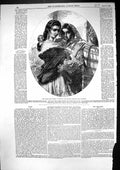 Old Antique Print 1855 Portrait Spanish Gipsy Sister Royal John Phillip 19th