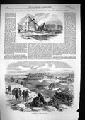Old Antique Print 1864 War Denmark Duppel Windmill Ruins Interior Redoubt 19th