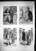 Old 1881 Zoological Gardens Parrot Bird Wool-Gatherers Man Dog Seal S Victorian