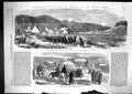 Antique Print 1864 Artillery Baggage Wagons King Camp Danes Austrians Veile