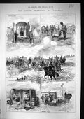 Old Print 1873 Dartmoor Ing Office Welsh Fusiliers Ambulance Waggon Sier 19th